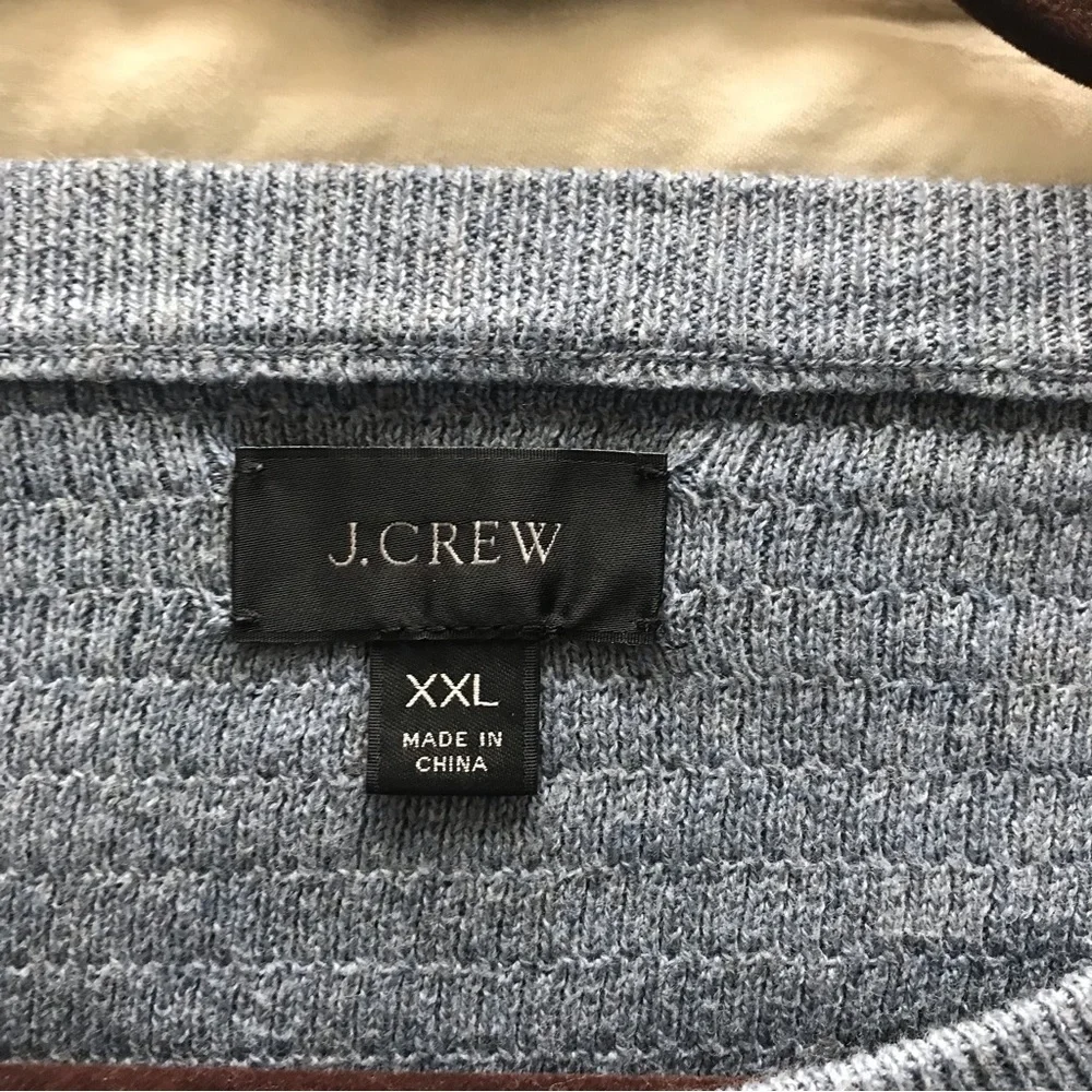 J. Crew slate blue long sleeve sweater‎ tee in size XXL. 100% cotton